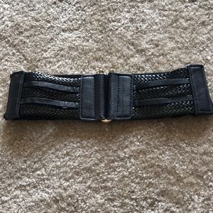 Leather statement belt